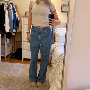 Abercrombie & Fitch Women's Blue Straight Leg Jeans